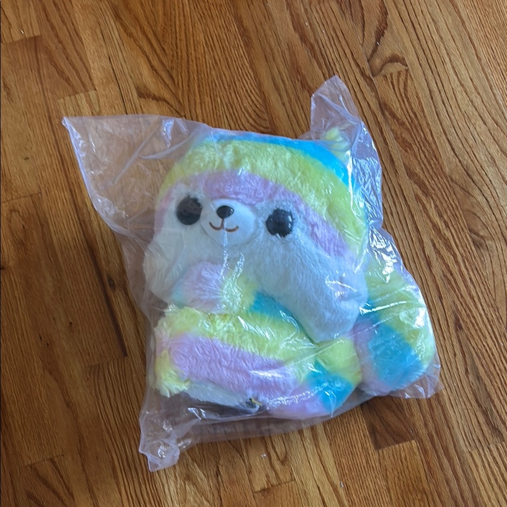 NWT Amuse Fusappo Nuts Plush Stuffed Animal Toy in Rainbow Squirrel or Chipmunk